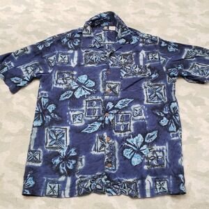 Vintage Billabong Shirt Mens XL Blue Short Sleeve Button-Up Hawaiian